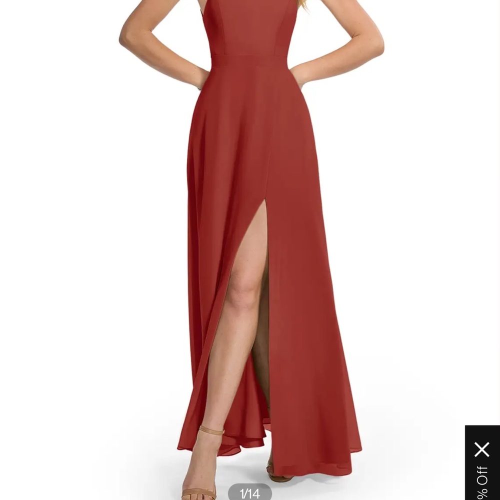 Azazie Clarice Terracotta Bridesmaid Dress